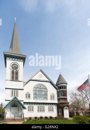 Bay Shore United Methodist Church building, Long Island, New York, USA Banque D'Images