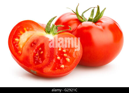 Les tomates rouges isolé Banque D'Images