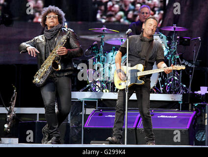 Manchester, UK. 25 mai, 2016. Bruce Springsteen et le E Street Band sur la rivière 'World Tour' à la Manchester Etihad Stadium Crédit : Ernie Pollard/Alamy Live News Banque D'Images