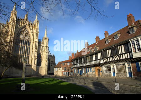 La Cathédrale et St William's College à New York, Yorkshire, Angleterre, Royaume-Uni Banque D'Images