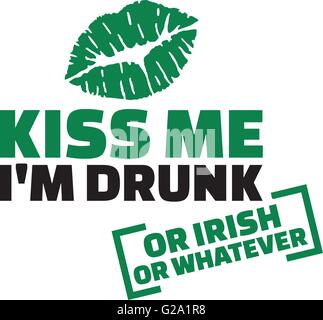 Kiss Me I'm irish saoul disant Illustration de Vecteur