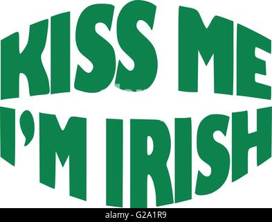 Saint Patrick's Day Kiss Me I'm irish Illustration de Vecteur