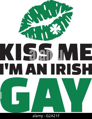 Kiss Me I'm irish un gay Illustration de Vecteur