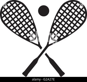 Raquettes de squash avec ball Illustration de Vecteur