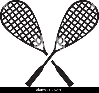 Raquettes de squash franchi Illustration de Vecteur