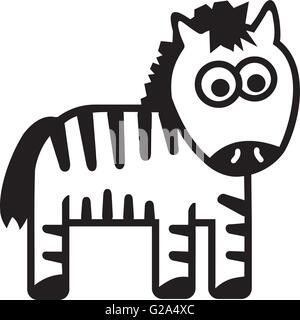 Cute cartoon zebra Illustration de Vecteur
