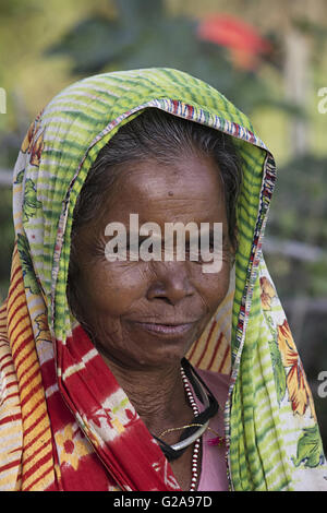 Femme traditionnels ouvriers, bera, Rajasthan, Inde Banque D'Images