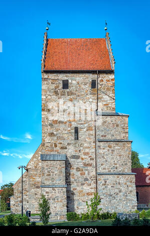 Saint Nicolai Church, une église médiévale dans le centre de Herning, le sud de la Suède. Banque D'Images