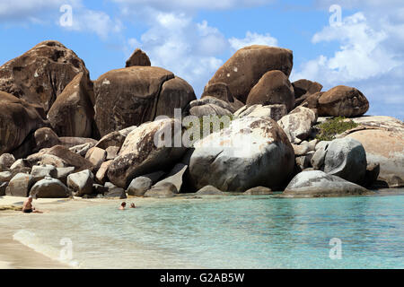 Les Bains, Devils Bay, Virgin Gorda, ÎLES VIERGES BRITANNIQUES Banque D'Images