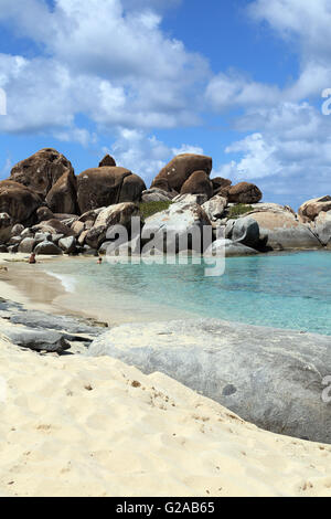 Les Bains, Devils Bay, Virgin Gorda, ÎLES VIERGES BRITANNIQUES Banque D'Images