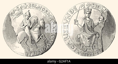 La Saxon Pièces, William J, William le Conquérant Banque D'Images