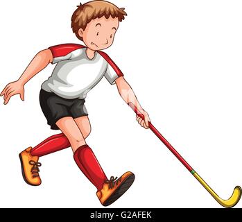 L'homme terrain hocket illustration Illustration de Vecteur