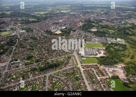 Une vue aérienne de la ville de North Staffordshire Leek Banque D'Images