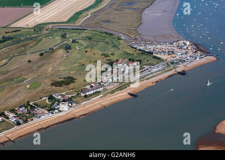 Scenic Vue aérienne de la rivière Deben près de Felixstowe dans le Suffolk Banque D'Images