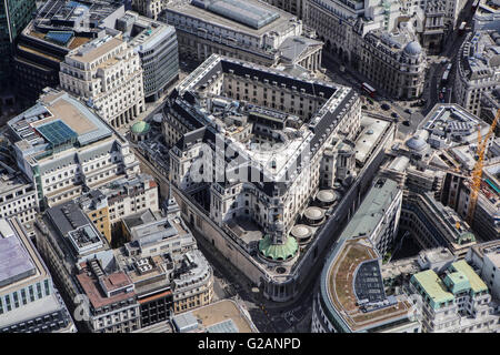 Une vue aérienne de la Banque d'Angleterre Banque D'Images