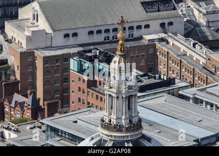 Un détail vue aérienne du haut de la Cathédrale St Paul, à Londres Banque D'Images