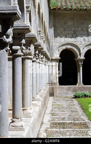 Girona Espagne, le cloître de la cathédrale de Saint Mary Banque D'Images