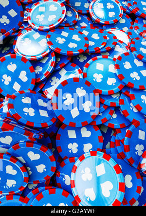 Des jetons de poker / 3D render of poker chips Banque D'Images