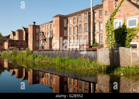 Harrington Mills et Canal Erewash, Long Eaton, Derbyshire, Angleterre, RU Banque D'Images