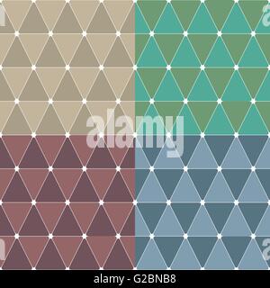 Vintage Style géométrique couleur Pattern Set vector Illustration Illustration de Vecteur