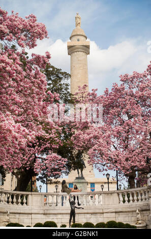 Washington monument Baltimore Maryland MD Banque D'Images