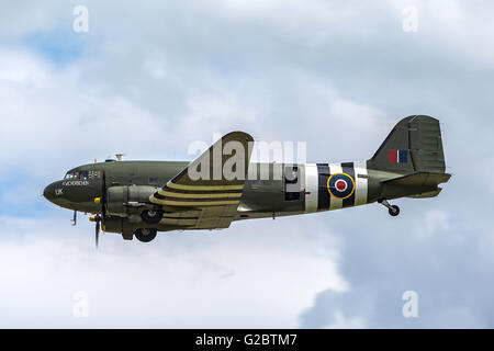 Douglas C-47 Dakota de l'avion de transport Royal Air Force Battle of Britain Memorial Flight basé à RAF Coningsby Banque D'Images