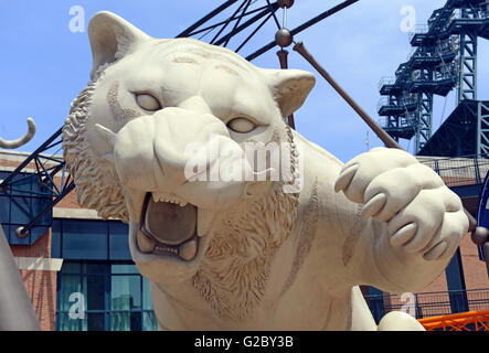 Comerica Park est un parc de baseball qui fait partie de la revitalisation de Detroit et remplacé Tiger Stadium en 2000. Banque D'Images