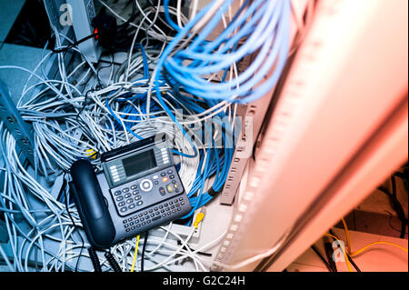 Un téléphone Internet en datacenter prix . Banque D'Images