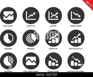 Graphique en icônes sur fond blanc Illustration de Vecteur