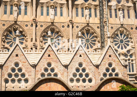 Espagne Catalogne Barcelone Eixample Sagrada Familia détail commencé 1882 chef-d'Gaudi Banque D'Images