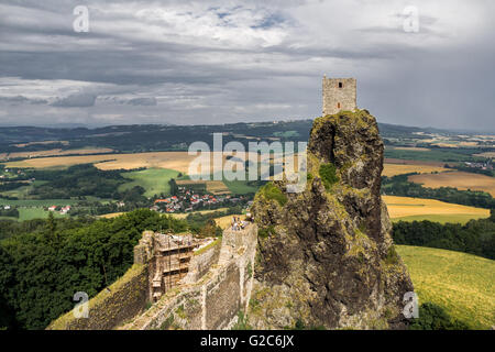 Château de Trosky en République Tchèque Banque D'Images