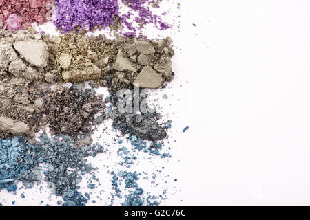 Palette ombres à paupières écrasées closeup Banque D'Images