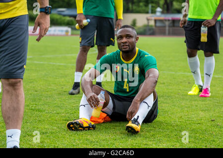 Sébastien Siani. L'équipe nationale de football du Cameroun session de formation à Nantes, France. Banque D'Images