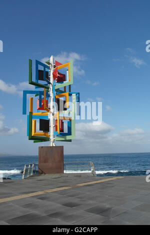 Sculpture du vent à Plaza de la puntilla à Las Palmas de Gran Canaria - Espagne Banque D'Images