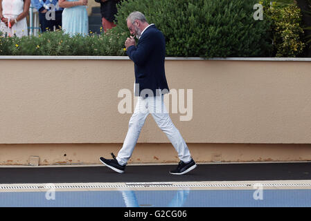 Liam Cunningham assistant à l'Amber Lounge fashion show à l'hôtel Méridien, à Monaco. Banque D'Images