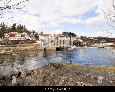 Vollen Asker Norvège un village idyllique sur le fjord d'Oslo, à une courte distance de navettage de la capitale norvégienne Banque D'Images