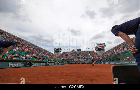 Paris, France, 22 juin, 2016, Tennis, Roland Garros, une vue de la fosse à court Suzanne Lenglen. Photo : Henk Koster/tennisima Banque D'Images