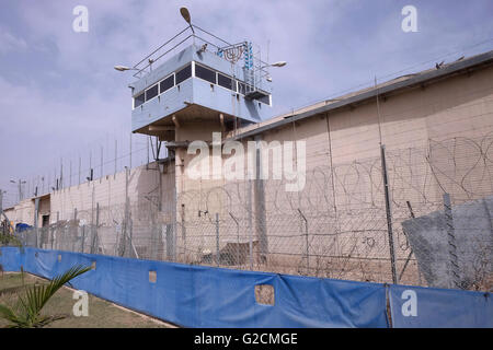 Murs d'eshel prison près de la ville de Beer-sheva dans le sud d'Israël Banque D'Images