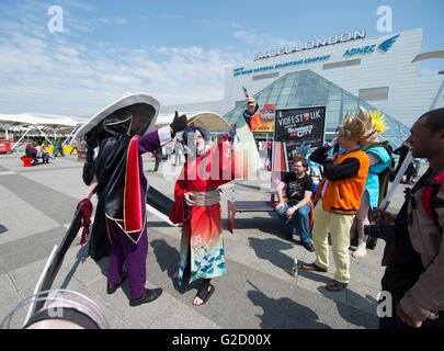 Excel, Londres UK. 27 mai 2016. MCM London Comic Con retourne pour 3 jours dans un festival d'animations avec des étoiles de geek et des comédies de science-fiction, fantasy et la série de super-héros qui ont comparu. Credit : Malcolm Park editorial/Alamy Live News. Banque D'Images