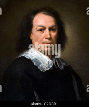 Murillo, Portrait. Bartolomé Esteban Murillo (1617-1682), un peintre baroque espagnol de Séville, mieux connu pour ses œuvres religieuses. Self Portrait, huile sur toile, probablement 1668-70. Banque D'Images