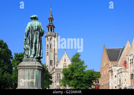 Les Bourgeois's Lodge (autour de 1400) à Bruges, Belgique Banque D'Images