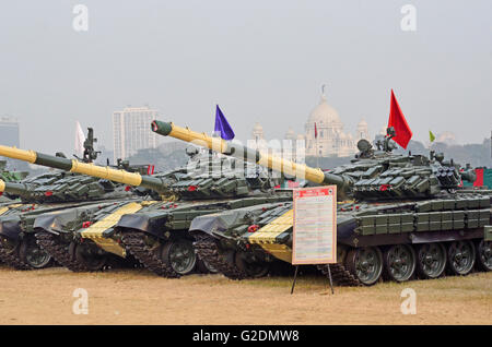 T-72M Des chars de combat de l'armée indienne, Kolkata, West Bengal, India Banque D'Images