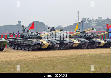 T-72M Des chars de combat de l'armée indienne, Kolkata, West Bengal, India Banque D'Images