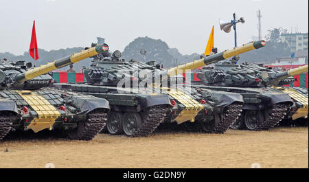 T-72M Des chars de combat de l'armée indienne, Kolkata, West Bengal, India Banque D'Images