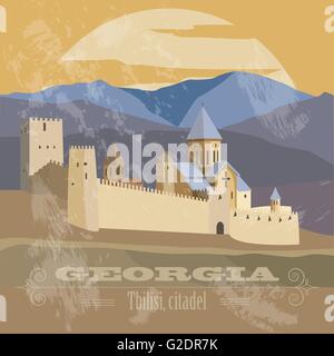 La Géorgie de repère. Image style rétro. Vector illustration Illustration de Vecteur