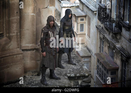 Assassin's Creed est un prochain long-métrage, film, basé sur la série primée du même nom. Il est produit par des étoiles et Michael Fassbender comme Aguilar, un 15e siècle espagnol Assassin, et son descendant actuel Callum Lynch. Réalisé par Justin Kurzel et produit par Ubisoft Motion Pictures et Frank Marshall, le film sera diffusé par la 20th Century Fox pour un complexe 21 décembre 2016 Date de sortie, c'est toujours pour un usage éditorial uniquement et est l'auteur de la société film et/ou le photographe attribué par le film ou la société de production et ne peuvent être re Banque D'Images