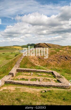 Sur le mur d'Hadrien 39 Milecastle Banque D'Images