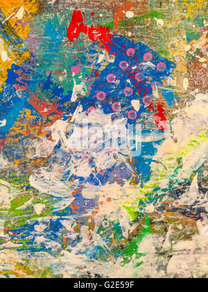 Détail de l'œuvre de l'artiste tableau dans un studio d'artiste Banque D'Images