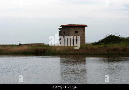 WW2 Lookout Tower, East Lane, Bawdsey, Suffolk, UK. Banque D'Images