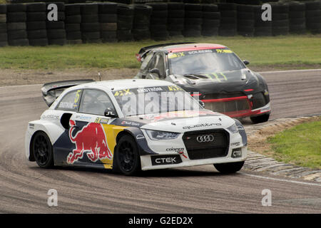 Lydden Hill, Kent, UK. 29 mai, 2016. Mattias Ekstrom pilote de Rallycross (SWE) et EKS (SWE) lors de la finale du Championnat du monde des voitures de sport à Lydden Hill Circuit (Photo par Gergo Toth / Alamy Live News) Banque D'Images